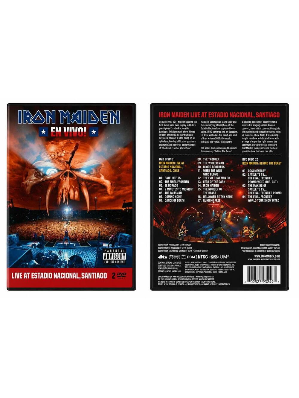 Iron Maiden En Vivo! Live at Estadio Nacional Santiago 2 DVD Concert Heavy Metal